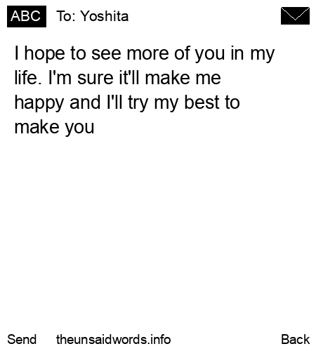 unsent message to Yoshita