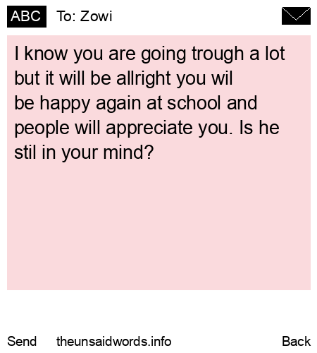 unsent message to Zowi