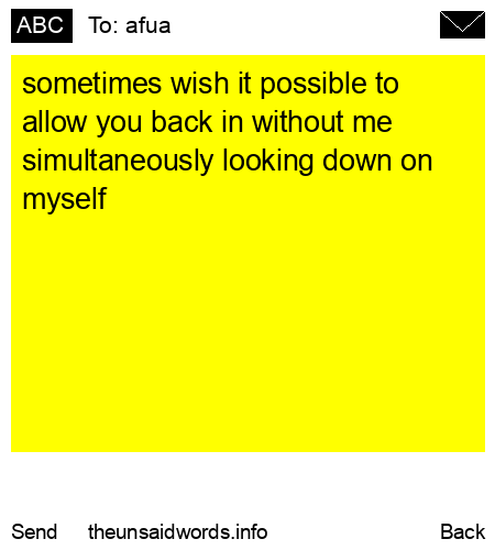 unsent message to afua