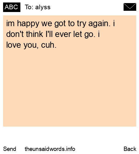 unsent message to alyss