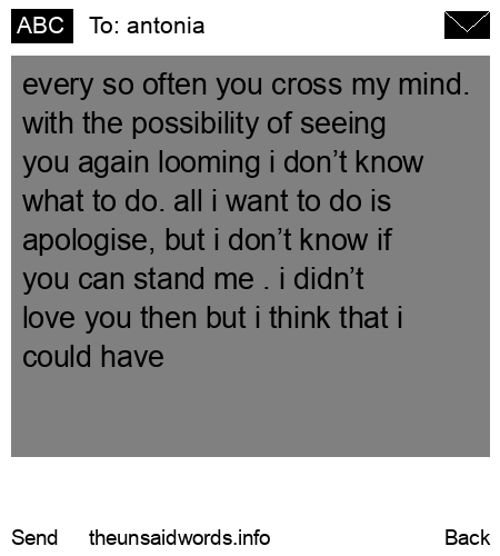unsent message to antonia