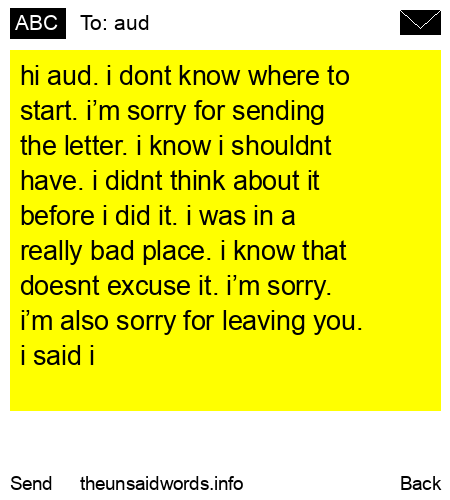 unsent message to aud