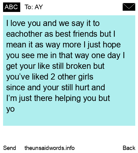 unsent message to AY
