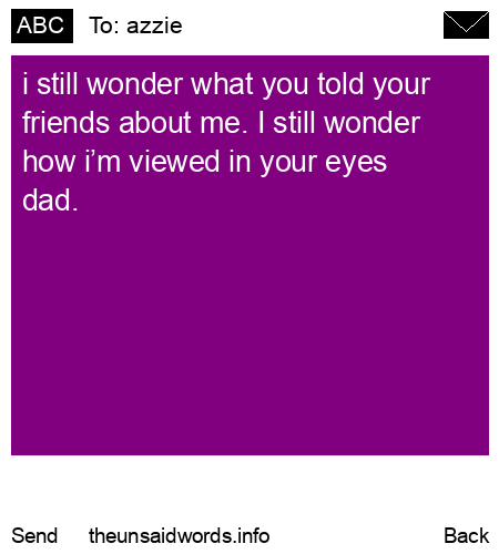 unsent message to azzie