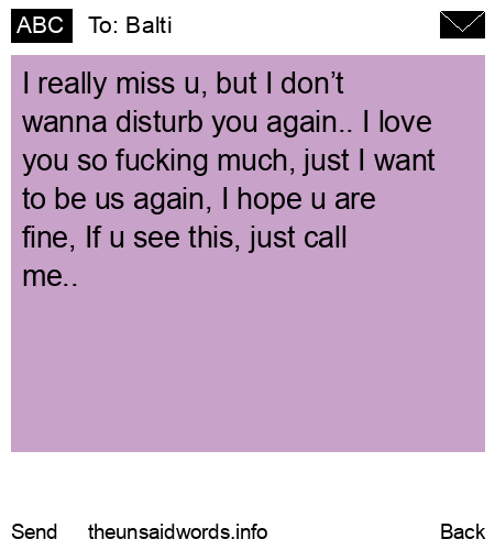 unsent message to Balti