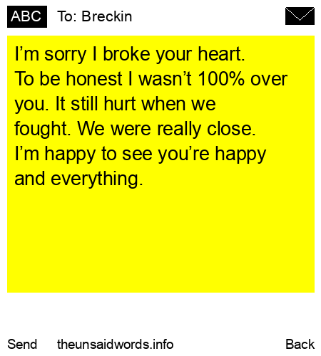 unsent message to Breckin