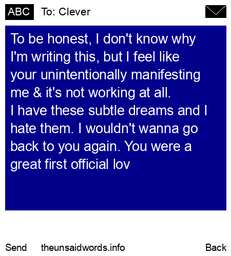 unsent message to Clever