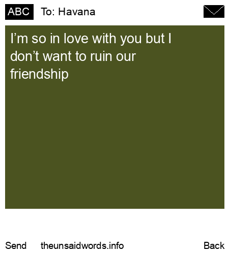 unsent message to Havana