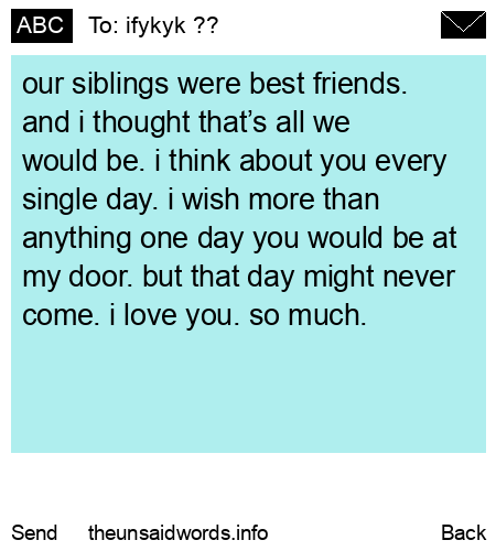 unsent message to ifykyk ??