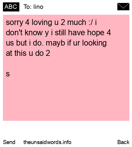 unsent message to lino