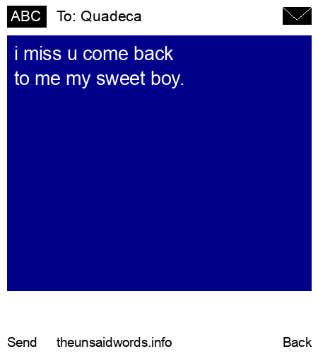 unsent message to Quadeca