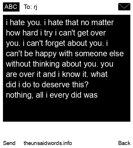 unsent message to rj