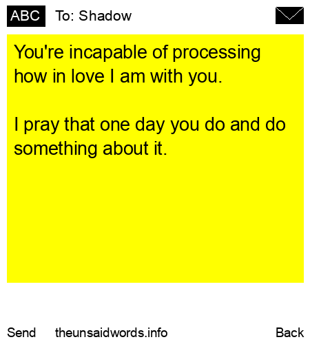 unsent message to Shadow