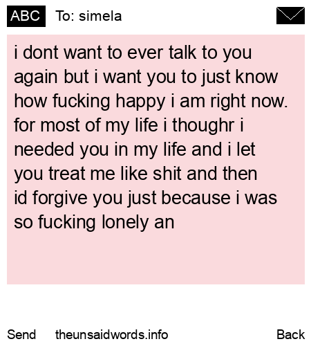 unsent message to simela