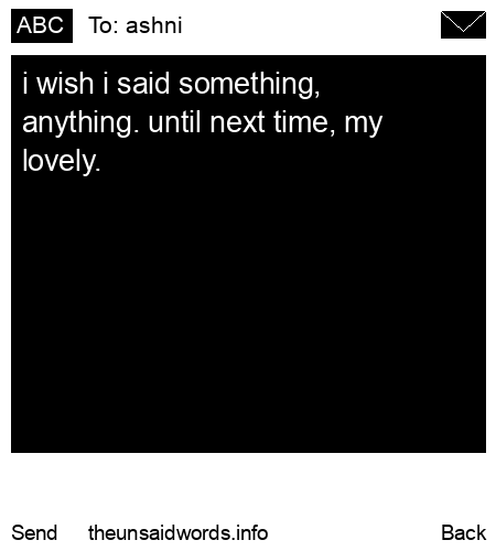 unsent message to ashni