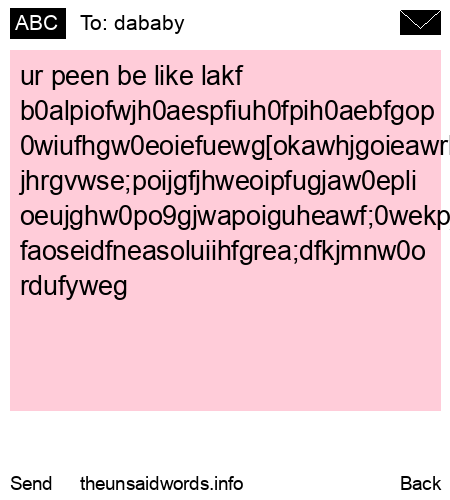 unsent message to dababy