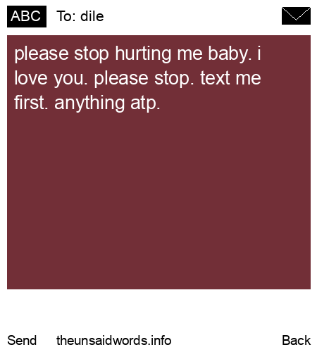 unsent message to dile