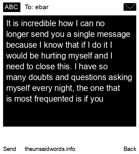 unsent message to ebar