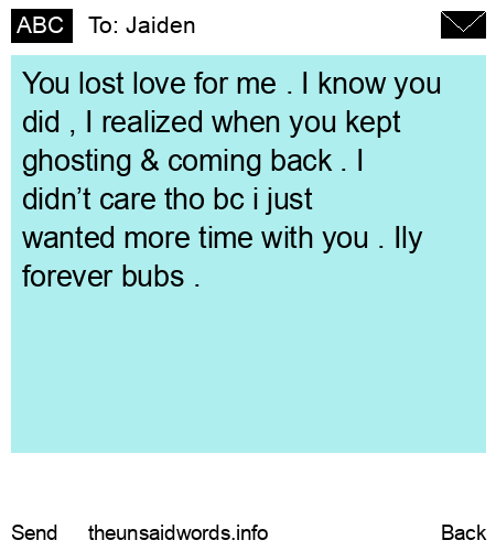 unsent message to Jaiden