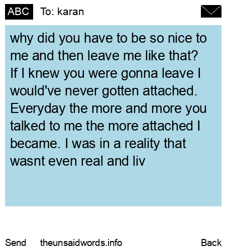 unsent message to karan