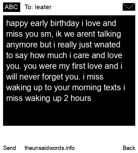 unsent message to leater