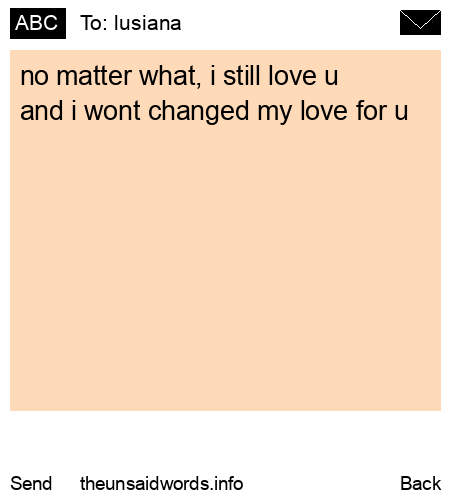 unsent message to lusiana