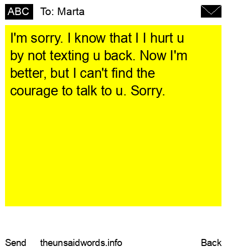 unsent message to Marta