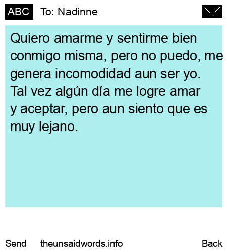 unsent message to Nadinne