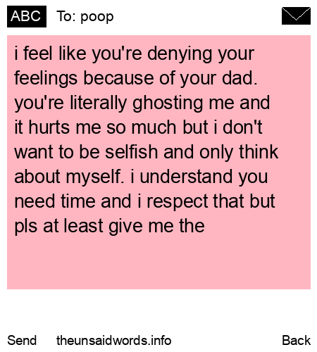 unsent message to poop