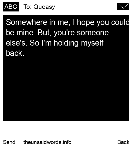 unsent message to Queasy