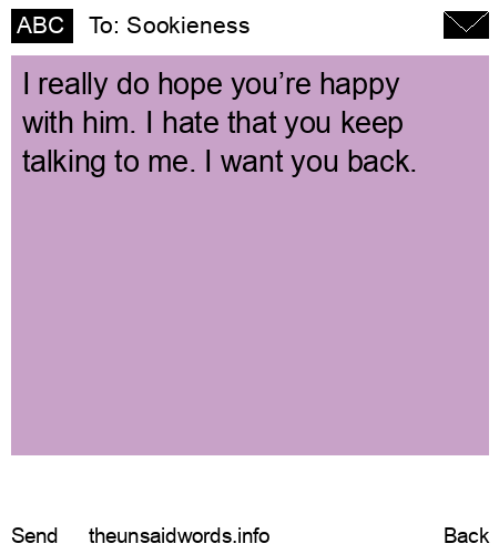 unsent message to Sookieness