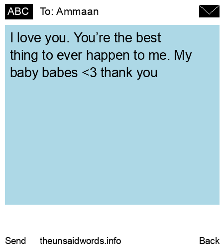 unsent message to Ammaan