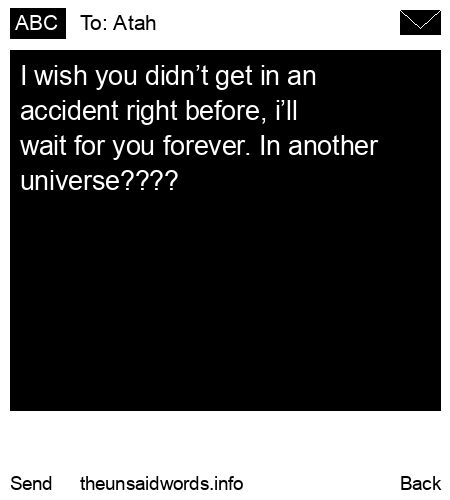 unsent message to Atah