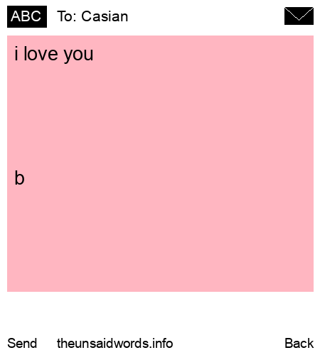 unsent message to Casian