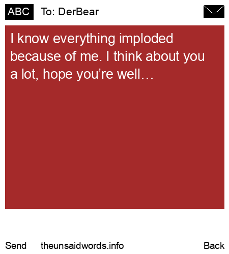 unsent message to DerBear 