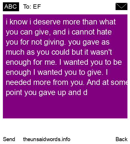 unsent message to EF