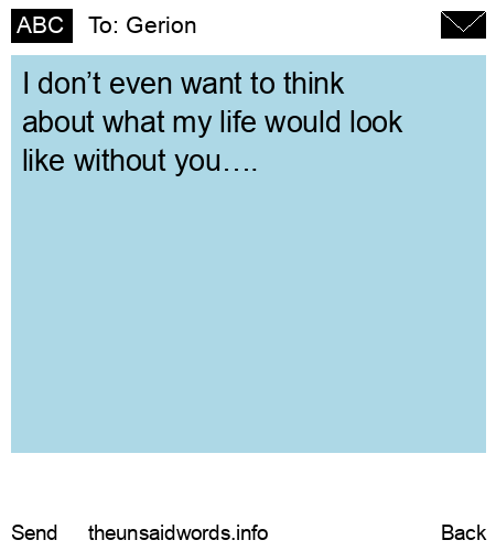 unsent message to Gerion