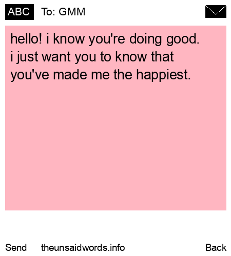 unsent message to GMM