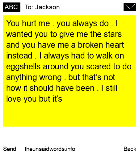 unsent message to Jackson