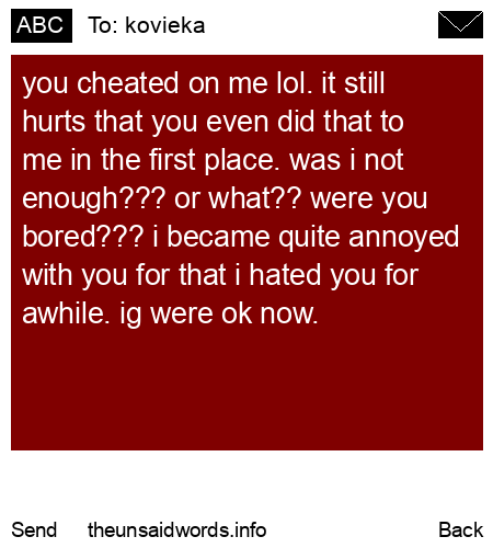 unsent message to kovieka