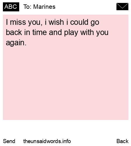unsent message to Marines