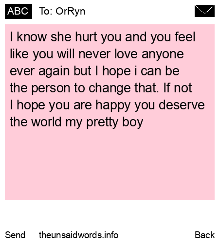 unsent message to OrRyn
