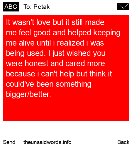 unsent message to Petak