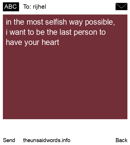 unsent message to rijhel