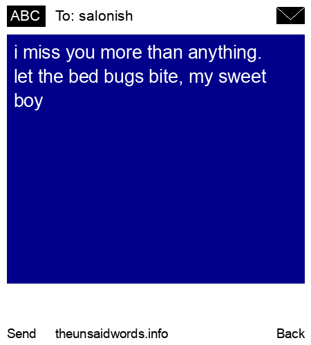 unsent message to salonish
