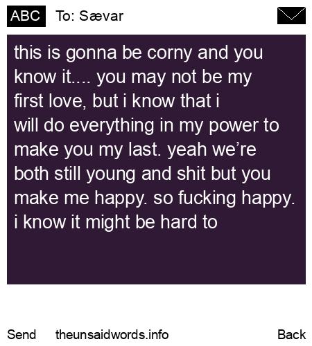 unsent message to Sævar