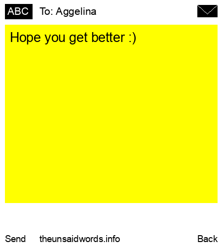 unsent message to Aggelina 