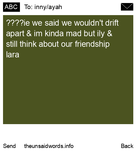 unsent message to inny/ayah