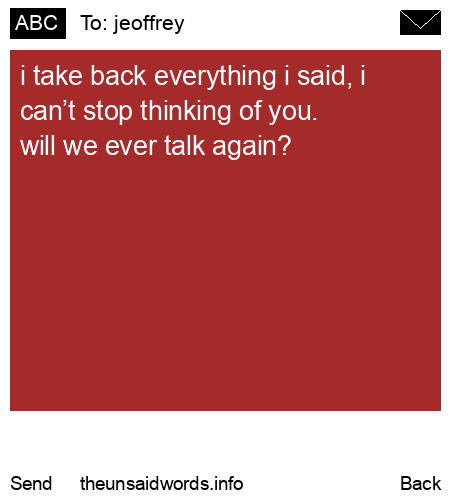 unsent message to jeoffrey