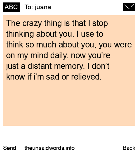 unsent message to juana